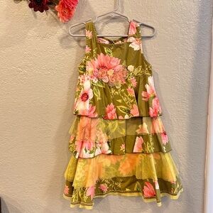Ruffled/tiered floral dress